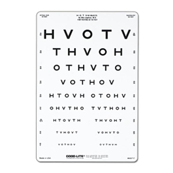 Good-Lite Co Chart Vision Testing 10' Testing Distance 9X14" Ea - 600717