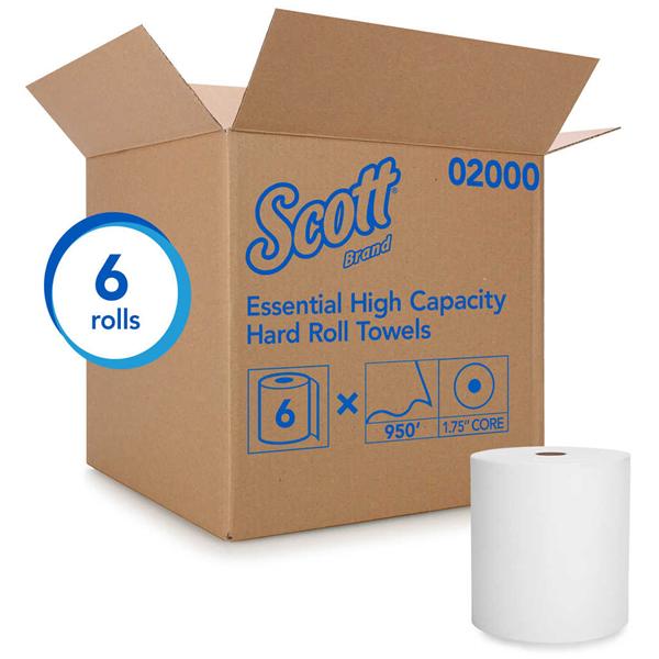 Kimberly Clark Professional Towel Roll Hard Scott Paper 8 In X 950 Feet White 6Rl/Ca - 2000