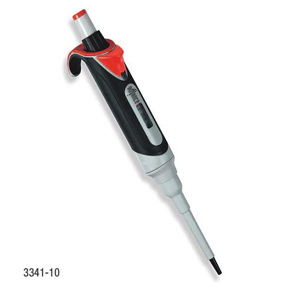 Globe Scientific Diamond Advance Adjustable Volume Pipettor 0.5-10Ul Red Ea - 3341-10