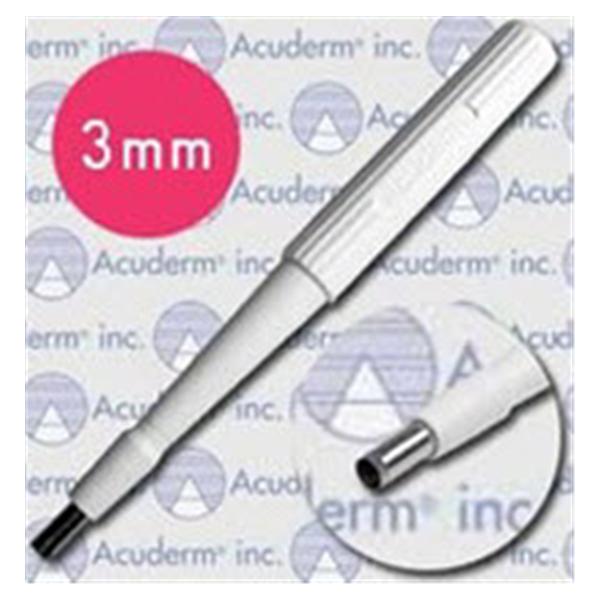Acuderm Biopsy Punch Dermal Acu-Punch 3Mm Ribbed Hollow Handle Ss Bld Disp Strl 25/Bx - P325