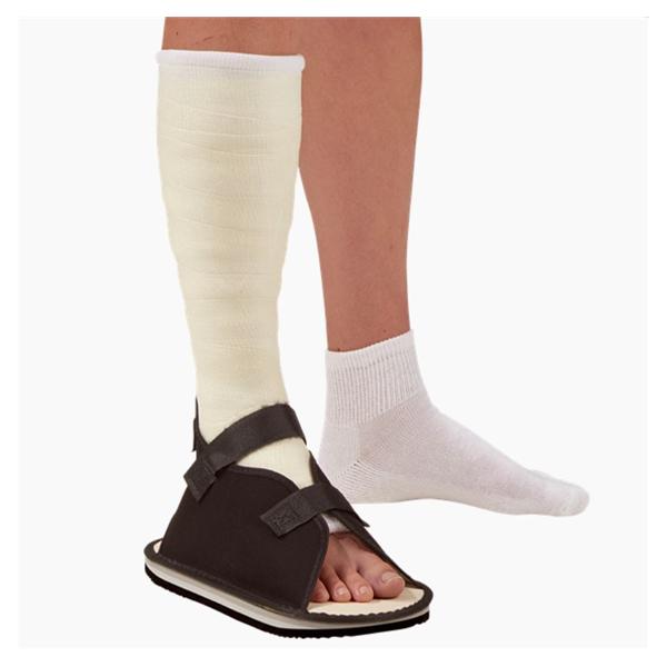 Deroyal Industries Inc Shoe Cast Canvas Black Rubber Sole/Rocker Bottom 13X5.5" Size Large Ea - 2033-04