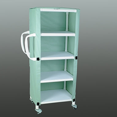 Multi-Purpose Cart, 4 Shelves with Mint Green Cover | Plastic/PVC | Health Care Logistics