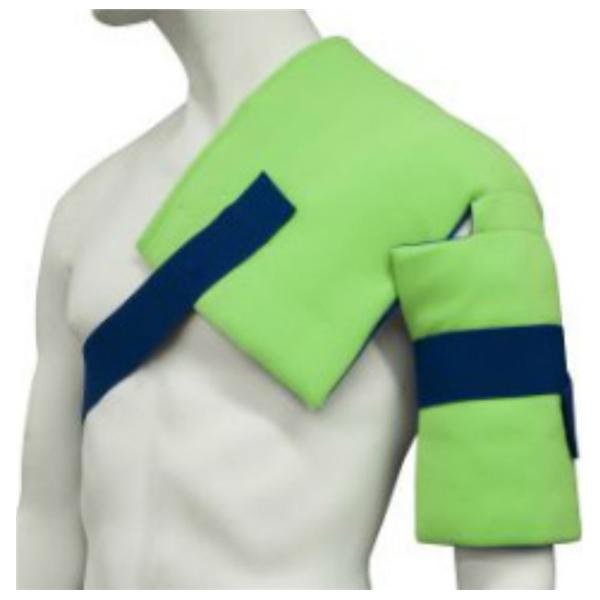 Brownmed Wrap Cold Therapy Polar Ice Shoulder/Hip Fleece Green/Navy Universal Ea - 30100