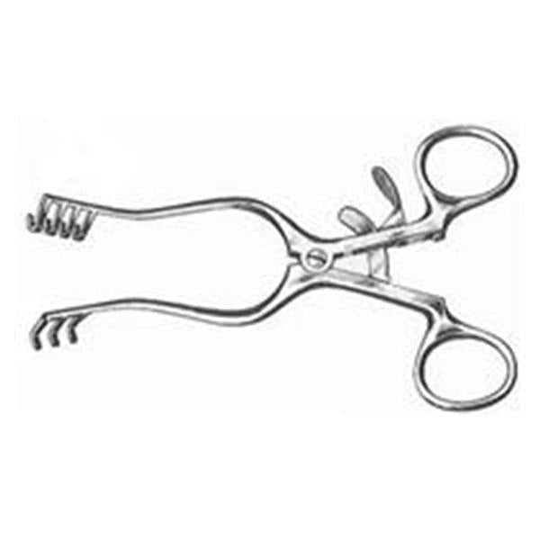 BR Surgical, Retractor Weitlaner 6-1/2" Blunt 3X4 Teeth Stainless Steel Ea - BR18-67116