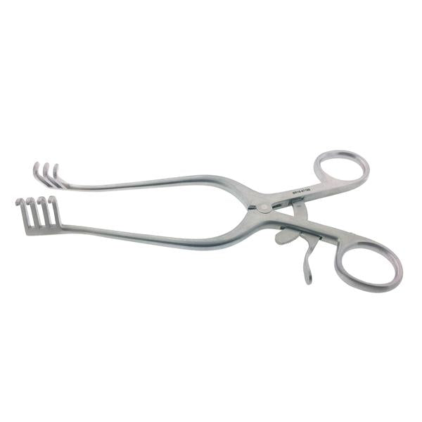 BR Surgical, Retractor Weitlaner 8" Blunt 3X4 Teeth Stainless Steel Ea - BR18-67120