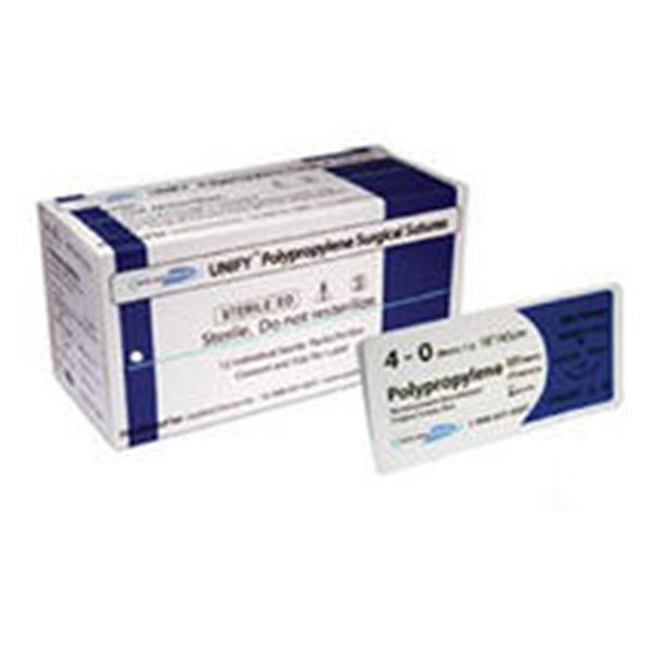 AD Surgical Suture 4-0 Polypropylene Fs-2 Unify Prolene Blue 18" Monofilament 12/Bx - M-P418R19