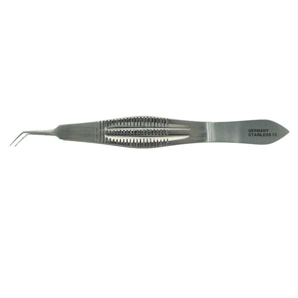 BR Surgical, Forcep Suture Castroviejo 4-1/4" 0.5Mm Tip 45 Degree Angle Stainless Steel Ea - BR43-15001
