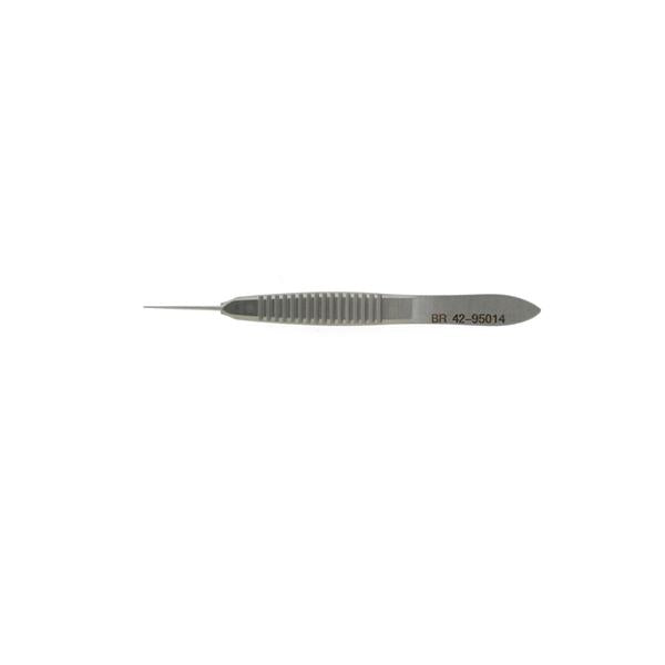 BR Surgical, Forcep Tissue Bonney Iris 3-1/4" 0.12Mm Tip/Tying Platform Straight 1X2Tth Ss Ea - BR42-95014