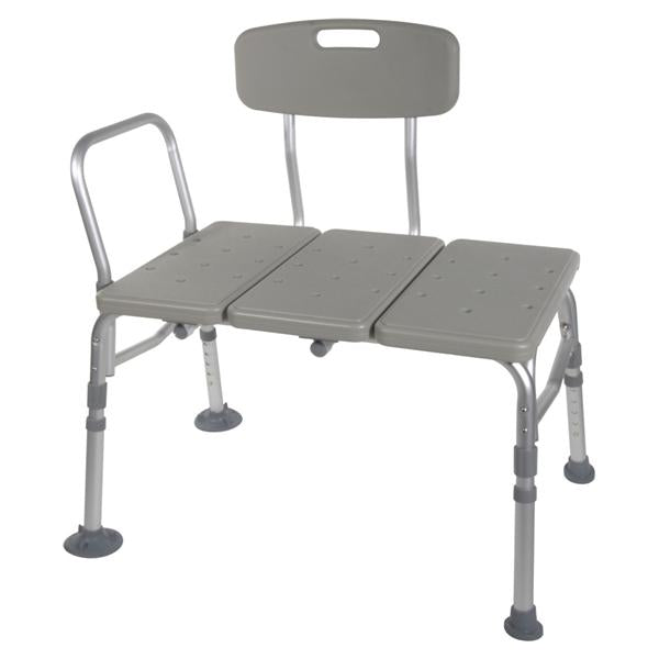 Drive Medical Designs Bench Transfer Bath 400Lb Capacity 23X32X17.5-22.5" Aluminum/Plastic Ea - 12011KD-1