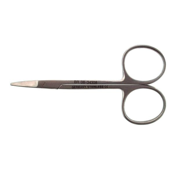 BR Surgical, Scissors Surgical Bonn 3-1/2" Sharp/Sharp Smooth Curved 15Mm Stainless Steel Ea - BR08-34308