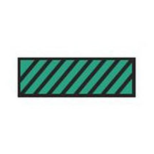 Aspen Surgical Tape Instrument Id Colortrack 8-1/2X11" Sheet/1/4" Flexible Grn/Blk Dgnl Strp Ea - 159006EEA
