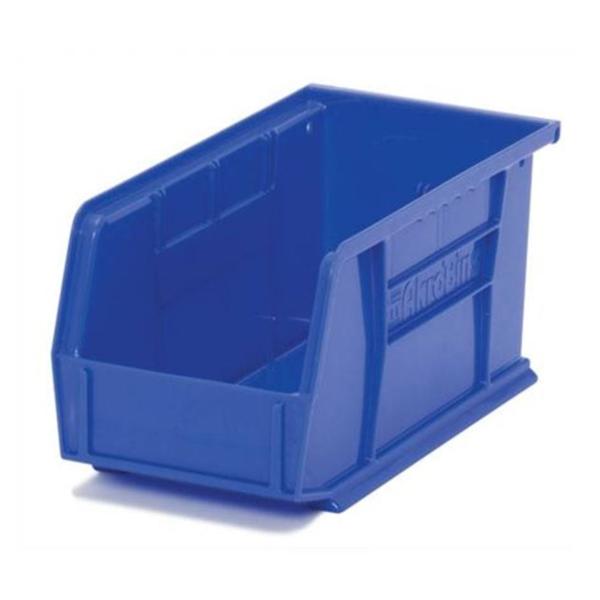 Marketlab Bin Organizer 4-1/8X10-7/8X4" Royal Blue Heavy Duty Polymer With Label Slot Ea - 6034-BL
