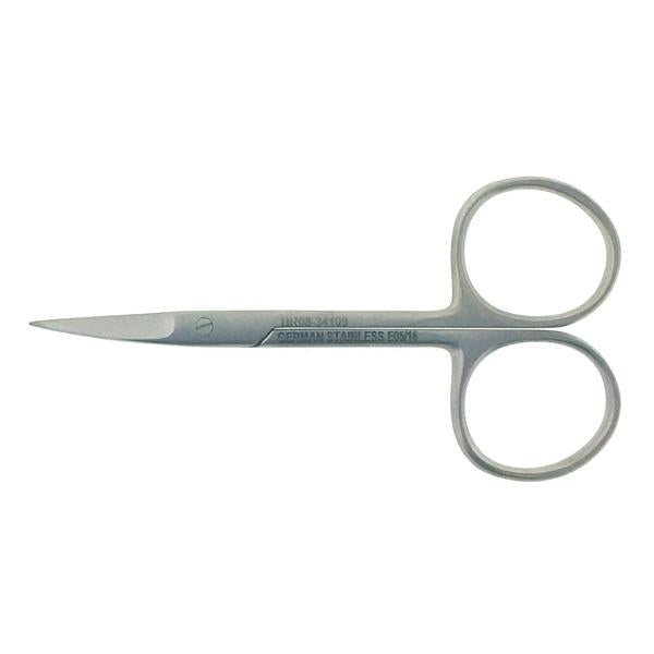 BR Surgical, Scissors Iris 3-1/2" Sharp/Sharp Smooth Curved Stainless Steel Ea - BR08-34109