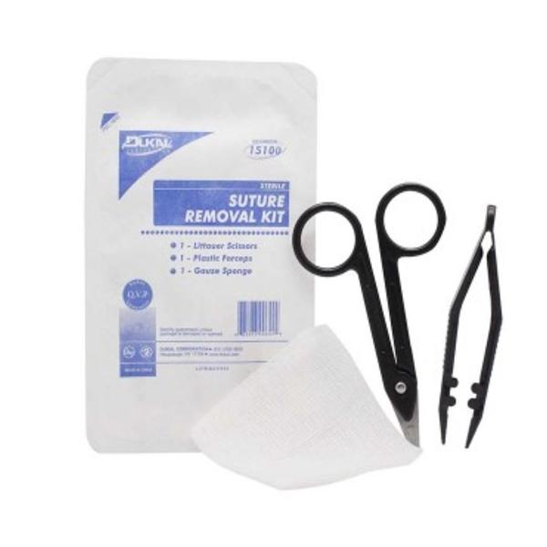 Dukal Corporation Kit Suture Removal With Littauer Scissors/Plastic Forceps Lf Sterile 50/Ca - 15100