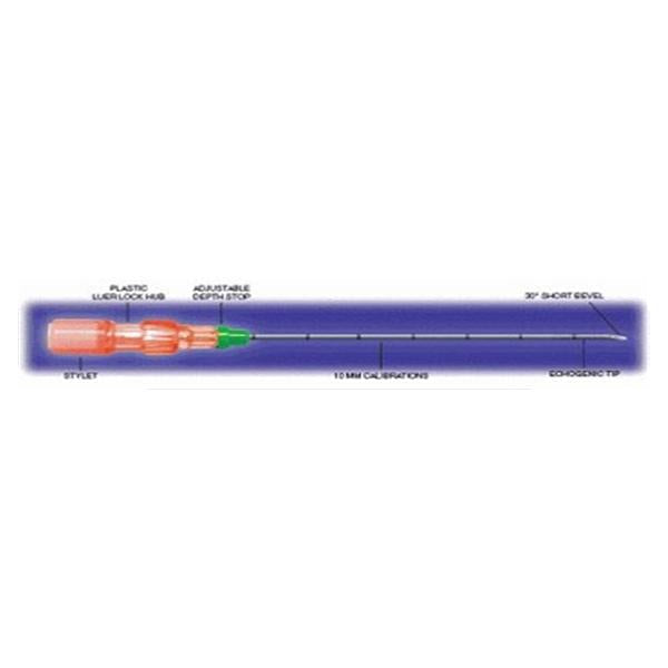 Hakko Needle 22Gx2" Chiba Biopsy Echogenic Tip Conventional Each - 2PTC3022