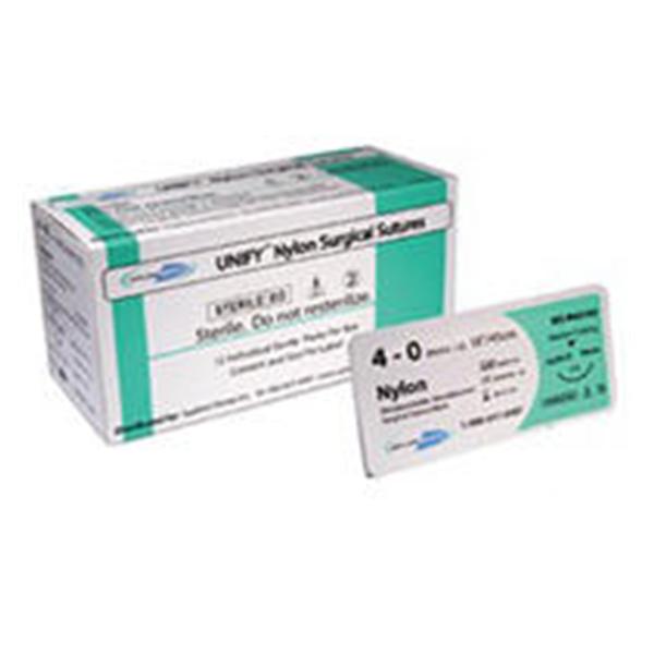 AD Surgical Suture 5-0 Nylon P-13 Unify Black 18" Monofilament 12/Bx - S-N518R13