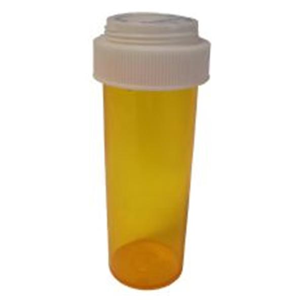 Clarke Container Division Vial Medicine Plastic 8 Dram Amber 50/Pk - 11199-8AMREV