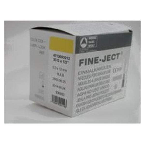 HenkeSaasWolf- tel49-746294660 Needle Lnct Pnt/ Ll/Ls 22Gx2 Hsw Fine-Ject Cnvntnl Thnwl 100/Bx, 10 Bx/Ca - NH222