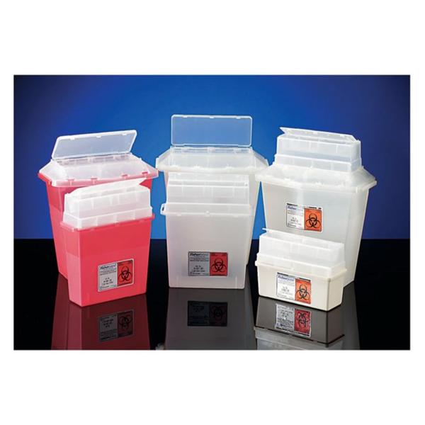 Fisher Scientific Co. Container Sharps Sharps-A-Gator 5Q Pp Impeding Hnd Entr Opn Trnslcnt Rd/Clr Each - 14827122