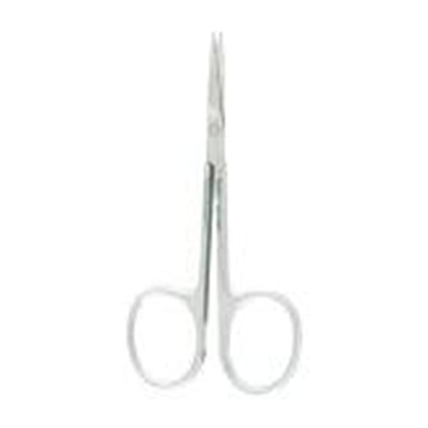 BR Surgical, Scissors Iris 4-1/2" Sharp/Sharp Serrated Curved Stnls Stl/Crmc Ct Ea - BR08-34112CC