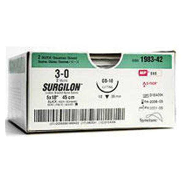 Medtronic MITG-Covidien Suture 2-0 Nylon C-14 Surgilon Black 18" Braid 24/Ca - 8886193453