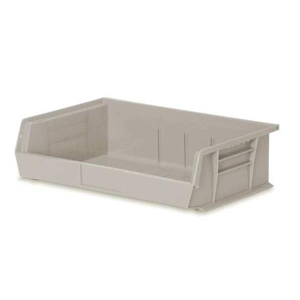 Marketlab Bin Organizer 16-1/2X10-7/8X5" Stone Heavy Duty Polymer With Label Slot Ea - 6036-ST