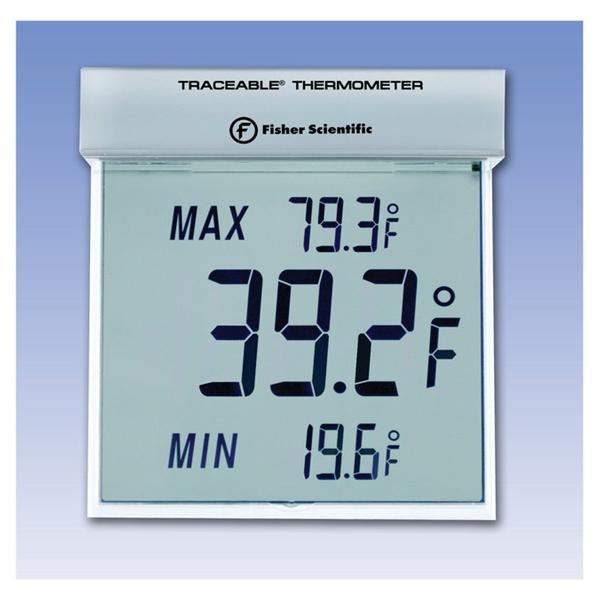 Fisher Scientific Co. Thermometer Laboratory Traceable -13-158F Bg Dgt Lcd Dgt Dspl 4.25X3.5X0.75" Ea - 15077959