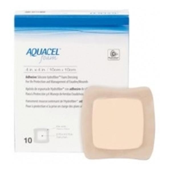 Convatec US Dressing Aquacel Foam 4X4" Silicone Adhesive 10/Box - 420680