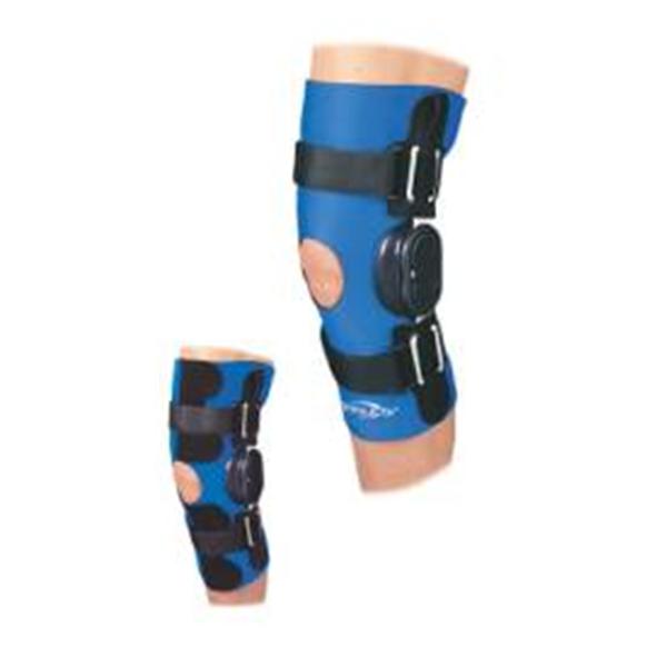 DJO Brace Sleeve Donjoy Adult Knee Neo/Alum Black/Blue Size X-Small Universal Ea - 11-0369-1