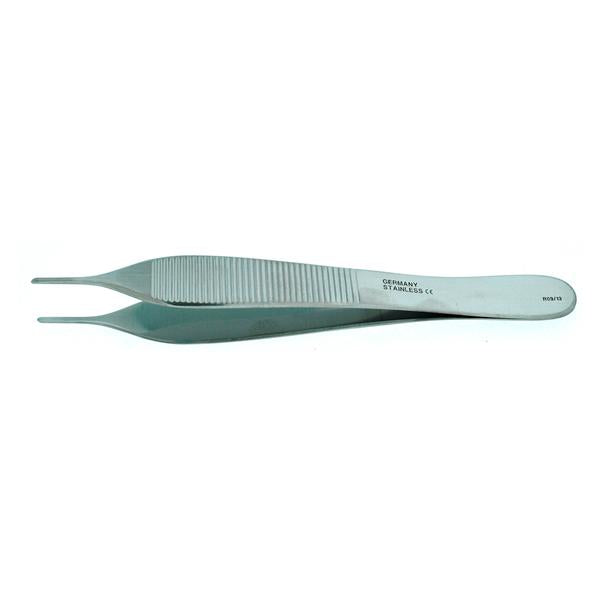 BR Surgical, Forcep Dressing Adson 4-3/4" Serrated Stainless Steel Ea - BR10-17112