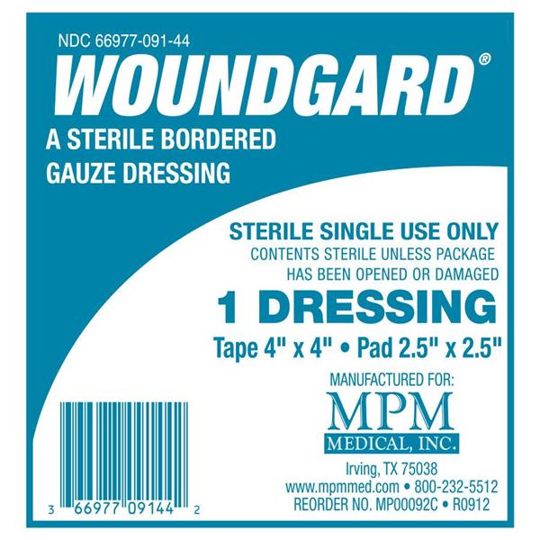 MPM Medical Dressing Gauze Woundgard Ultra-Soft Hydrophilic Foam 4X4" Strl Absorbent 30/Bg - MP00092C