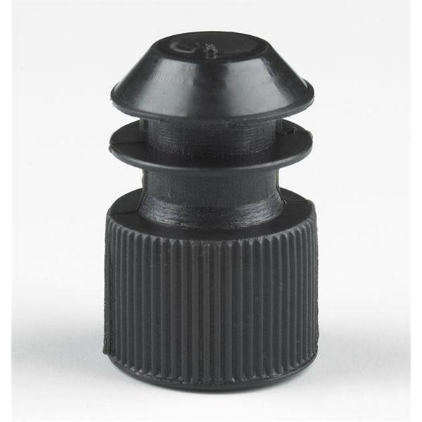 Globe Scientific Test Tube Flange Plug Cap Polyethylene Black 12Mm 1000/Bg - 118127K