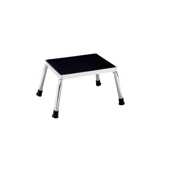 Blickman Industries Stool Step Model 1250 Chrome 4 Leg/Non Slip Rubber Mat Ea - 1021251640