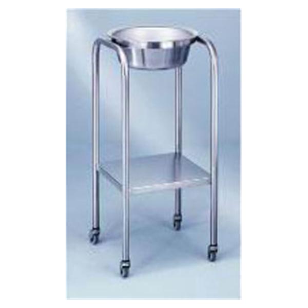 Blickman Industries Stand Basin Stainless Steel 15X15X33" Silver With 2" Swivel Casters/H-Brace Ea - 717807100