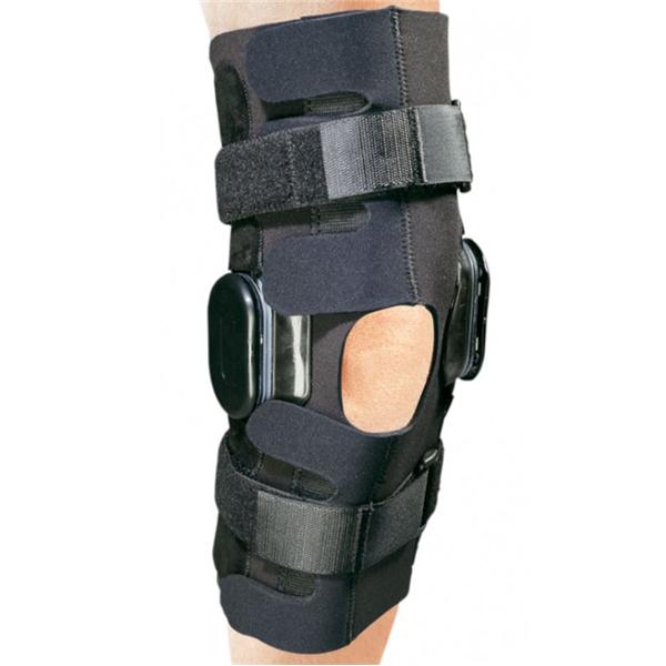 DJO Brace Wraparound Action Adult Long Knee Neo Black Size 17" Medium Universal Ea - 79-94415