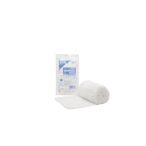 Dukal Corporation Bandage 4.5"X4.1Yd Gauze Cotton Fluff Roll White Lf Sterile Ea, 100 Ea/Ca - 650