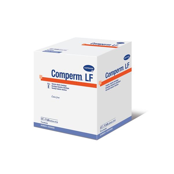 Hartmann USA Bandage Comperm 3.5"X11Yd Tubular Cotton Knit Size E Off-White Lf 1/Bx - 83050000