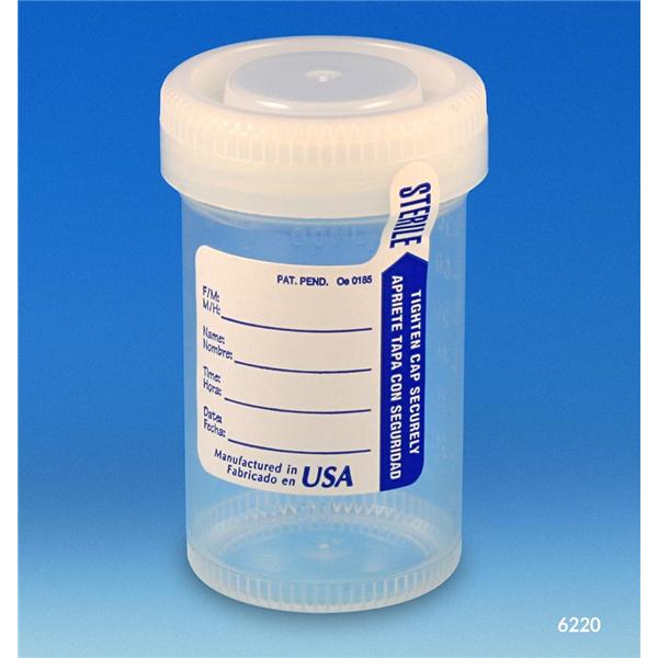 Globe Scientific Tite-Rite Urine Collection Container 90Ml Polypropylene Sterile 400/Ca - 6220