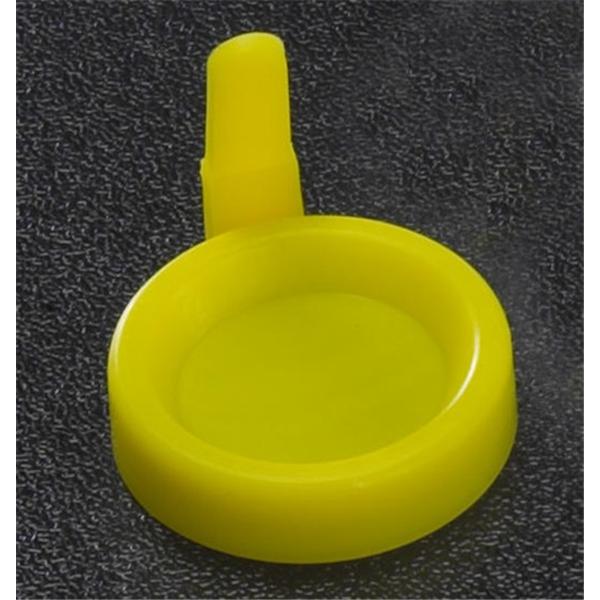 Globe Scientific Snap Cap Polyethylene Yellow W/Sanitary Grip 500/Pk, 3 Ea/Ca - 113137
