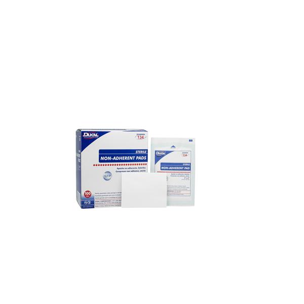 Dukal Corporation Pad Film 3X4" Sterile Non-Adherent White Absorbent Lf 100/Box, 12 Bx/Ca - 134