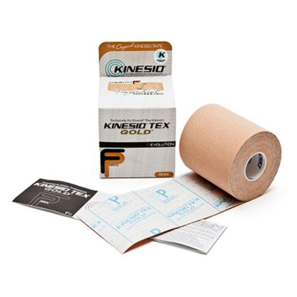 Fabrication Enterprises Tape Kinesiology Kinesio Tex Gold Cotton/Elastic/Acrylic 3"X5.5Yd Adhs Beige Ea - 24-4876