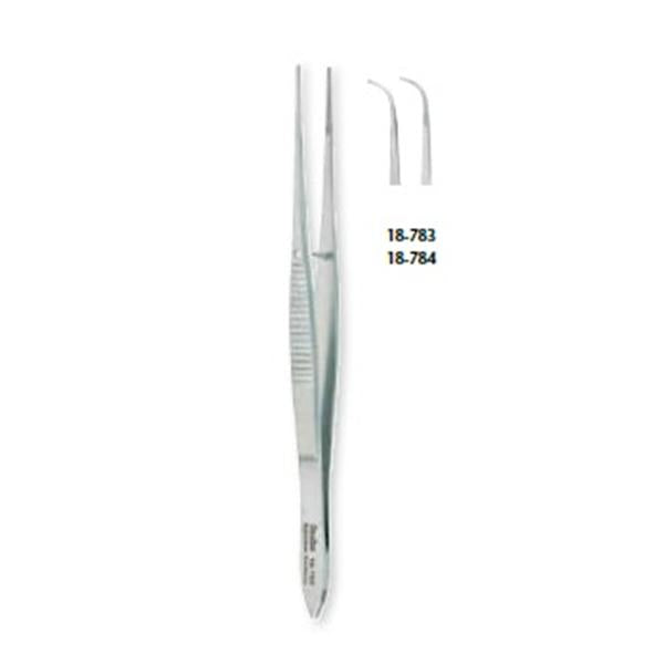 Miltex-Integra Forcep Dressing 4" 0.5Mm Wide Tip Serrated Tips Full Curve Stainless Steel Ea - 18-783
