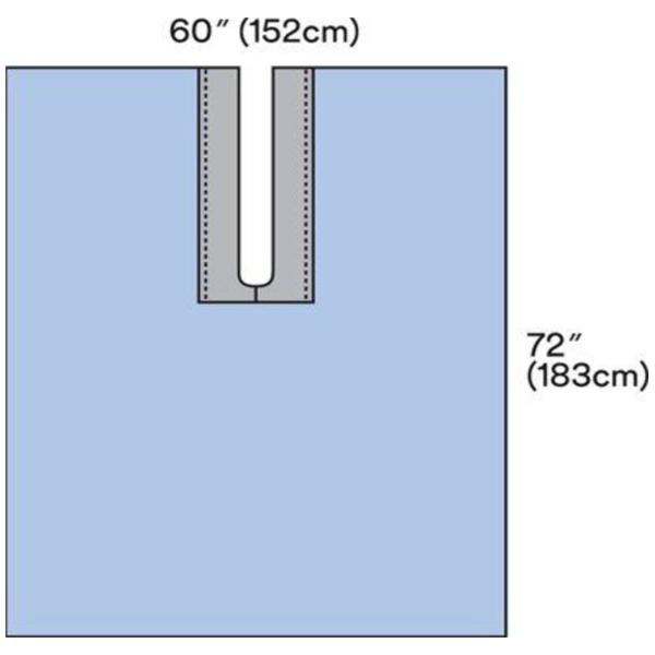 3M Healthcare Drape Surgical/Neurology/Orthopedic Steri-Drape Fen 59X72 Blu Strl 60/Case - 9043