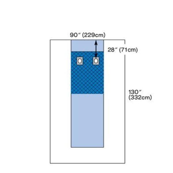 3M Healthcare Drape Fmrl Angio Surgical/Cardiovascular Steri-Drape Fen 90X130 Blu Strl 20/Case - 1191