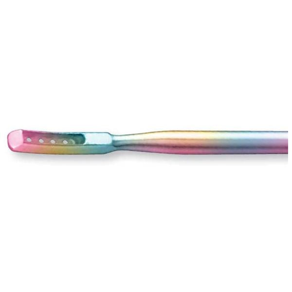 Gynex Corporation Curette Biopsy Kevorkian 32Cm Square Tip Rainbow Titanium/Tio Coated W/ Bskt Ea - TC3005