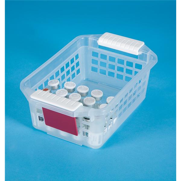 Health Care Logistics Basket Storage Flip And Stack Plstc Flp Hndl/Nstbl Translucent Rectangle Each - 18324