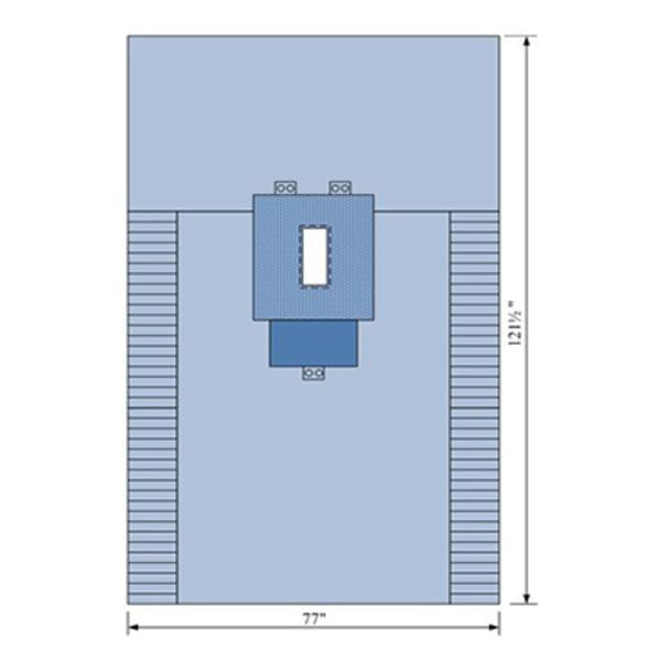 C-Core Medical Drape Laparotomy Fenestrated 25.5X26.5 15/Ca - 19166