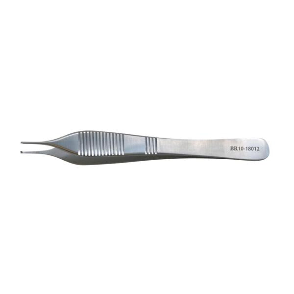 BR Surgical, Forcep Tissue Adson 4-3/4" 1X2 Teeth Stainless Steel Ea - BR10-18012