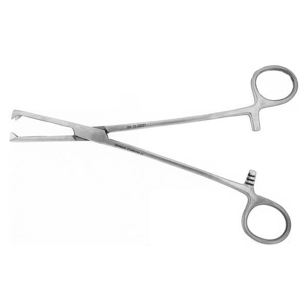BR Surgical, Forcep Vulsellum Jacobs 8" Straight 2X2 Teeth Stainless Steel Ea - BR70-53221