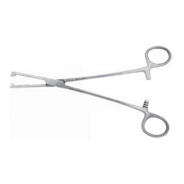BR Surgical, Forcep Vulsellum Jacobs 8" Curved 2X2 Teeth Stainless Steel Ea - BR70-53321